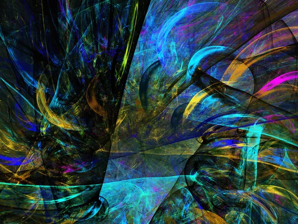Niebieski Abstrakcja Fraktal tła 3d renderowania ilustracja — Zdjęcie stockowe
