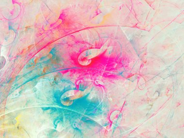 Mor Soyut Fraktal arka plan 3d render illüstrasyon