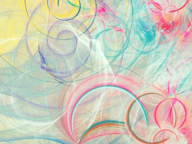 kaotik fraktal arka plan 3d render illüstrasyon soyut