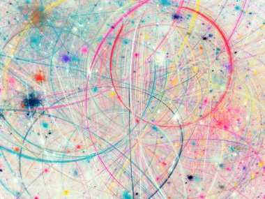 Kırmızı Soyut Fraktal arka plan 3d render illüstrasyon