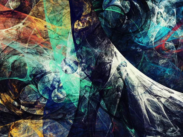 抽象的なカオス フラクタル背景 3 d レンダリング図 — ストック写真
