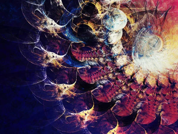 Rode abstract fractal achtergrond 3d rendering illustratie — Stockfoto