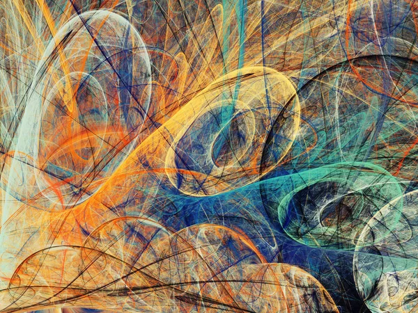 Абстрактний хаотичний фрактальний фон 3D ілюстрація — стокове фото