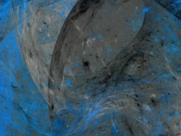 青い抽象フラクタル背景 3 d レンダリング図 — ストック写真