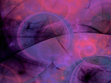 Mor Soyut Fraktal arka plan 3d render illüstrasyon