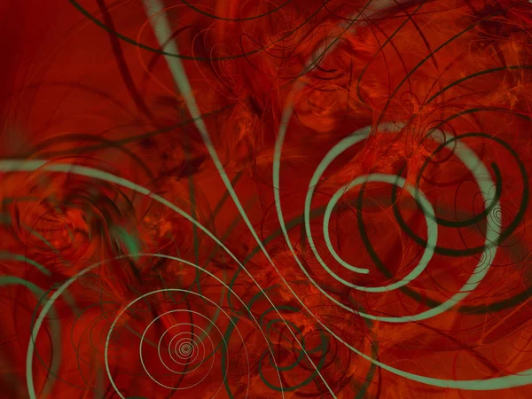 Kırmızı Soyut Fraktal arka plan 3d render illüstrasyon