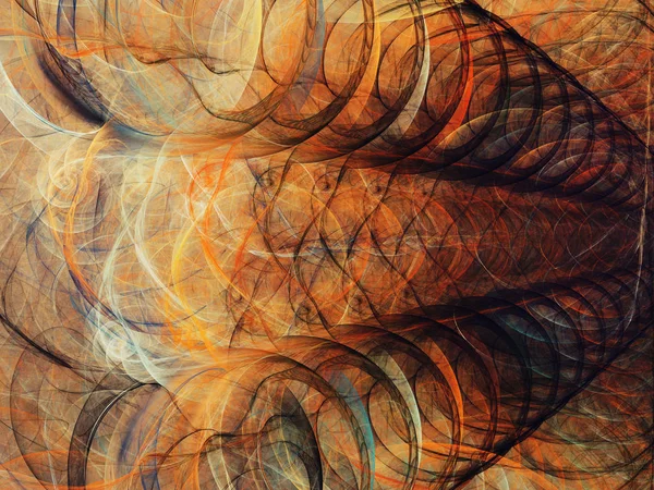 Laranja abstrato fractal fundo 3d renderização ilustração — Fotografia de Stock