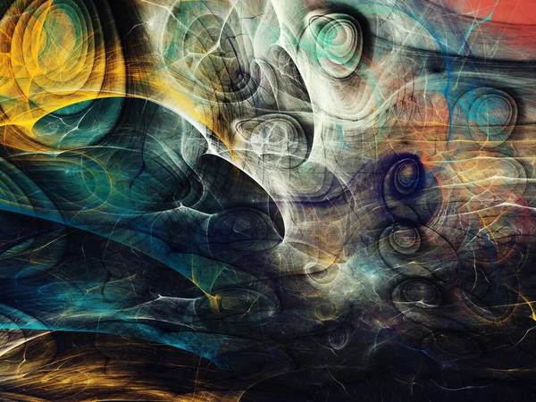 Абстрактний хаотичний фрактальний фон 3D ілюстрація — стокове фото