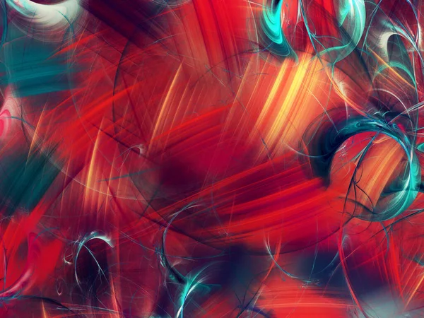 Vermelho abstrato fractal fundo 3d renderização ilustração — Fotografia de Stock