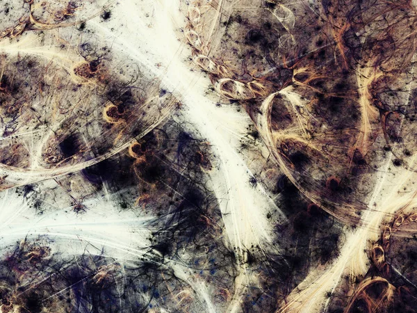 茶色の抽象的なフラクタル背景 3 d レンダリング図 — ストック写真