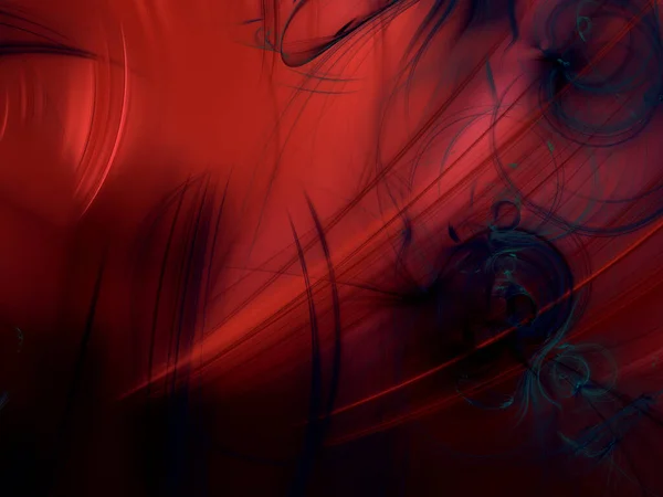 赤の抽象フラクタル背景 3 d レンダリング図 — ストック写真