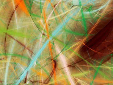 yeşil Soyut Fraktal arka plan 3d render illüstrasyon