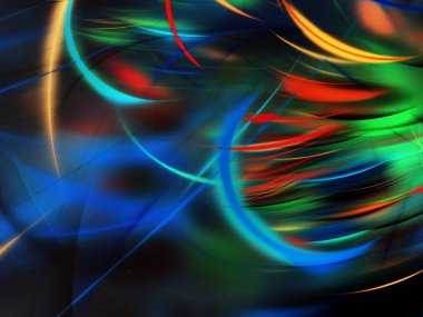 kaotik fraktal arka plan 3d render illüstrasyon soyut