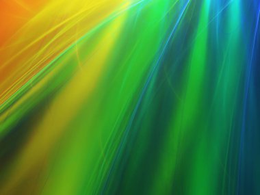 yeşil Soyut Fraktal arka plan 3d render illüstrasyon