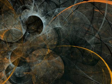 siyah ve beyaz soyut fraktal arka plan 3d render illustr