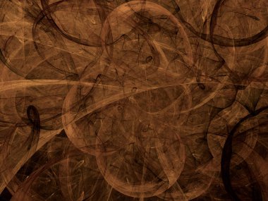 kahverengi Soyut Fraktal arka plan 3d render illüstrasyon