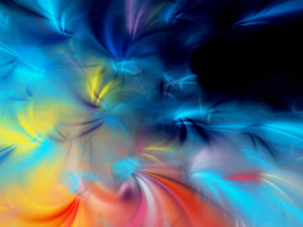 Modré abstraktní fraktální pozadí 3d vykreslování obrázku — Stock fotografie