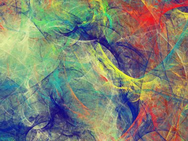 kaotik fraktal arka plan 3d render illüstrasyon soyut