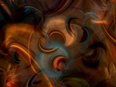 kahverengi Soyut Fraktal arka plan 3d render illüstrasyon