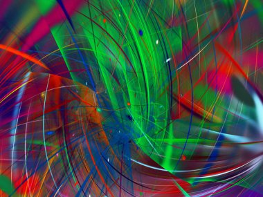 kaotik fraktal arka plan 3d render illüstrasyon soyut