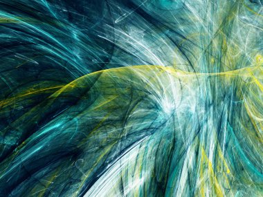 Mavi Soyut Fraktal arka plan 3d render illüstrasyon