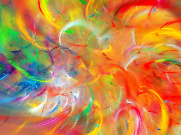 Regenboog abstracte fractal achtergrond 3d rendering illustratie — Stockfoto