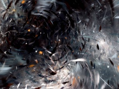 siyah ve beyaz soyut fraktal arka plan 3d render illustr