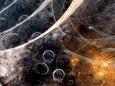 kahverengi Soyut Fraktal arka plan 3d render illüstrasyon