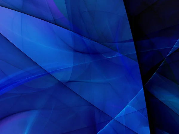 Blu astratto frattale sfondo 3d rendering illustrazione — Foto Stock