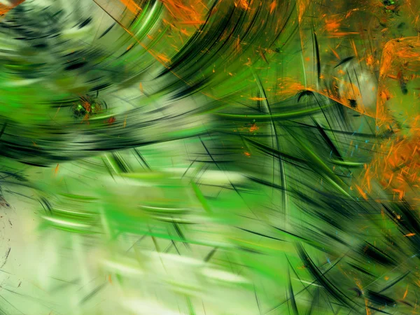 Fondo fractal abstracto verde 3d representación ilustración — Foto de Stock