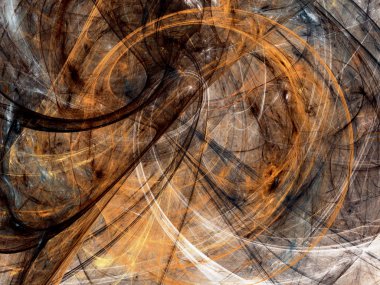 kahverengi Soyut Fraktal arka plan 3d render illüstrasyon