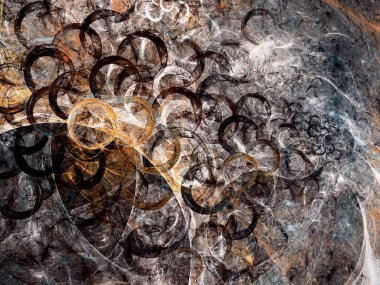 siyah ve beyaz soyut fraktal arka plan 3d render illustr