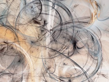 sarı Soyut Fraktal arka plan 3d render illüstrasyon