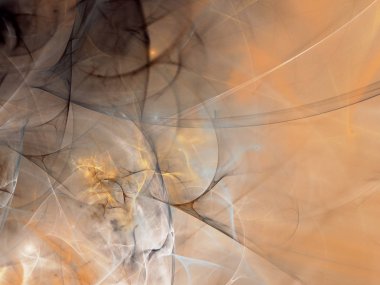 kahverengi Soyut Fraktal arka plan 3d render illüstrasyon