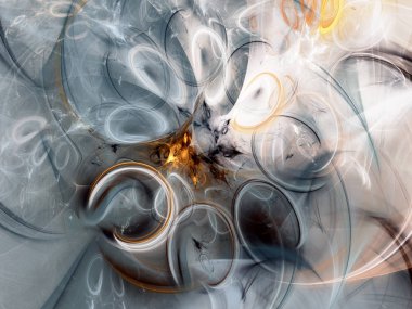 siyah ve beyaz soyut fraktal arka plan 3d render illustr