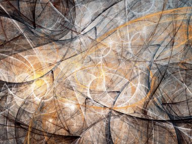 kahverengi Soyut Fraktal arka plan 3d render illüstrasyon