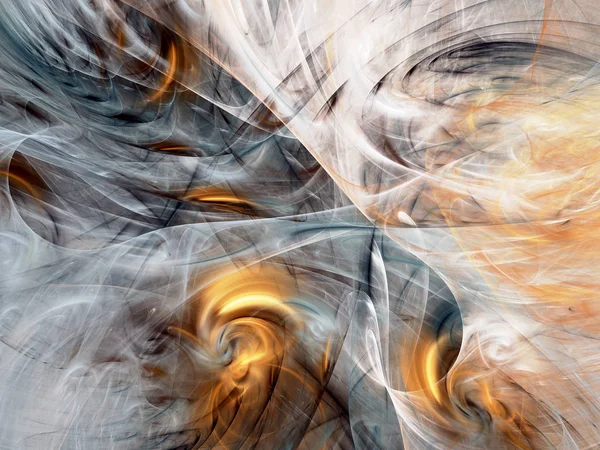 kahverengi Soyut Fraktal arka plan 3d render illüstrasyon