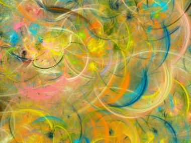 kaotik fraktal arka plan 3d render illüstrasyon soyut