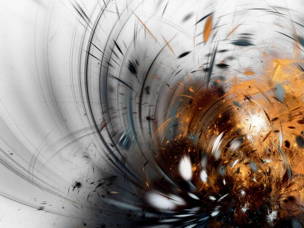 kahverengi Soyut Fraktal arka plan 3d render illüstrasyon