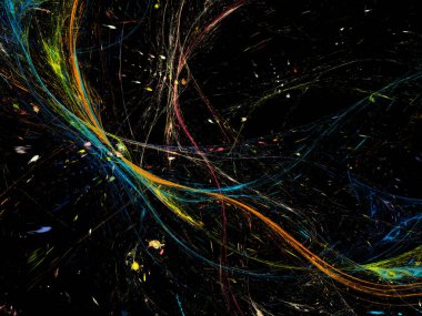 kaotik fraktal arka plan 3d render illüstrasyon soyut