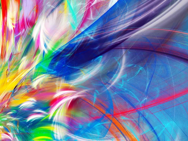 Regenboog abstracte fractal achtergrond 3d rendering illustratie — Stockfoto