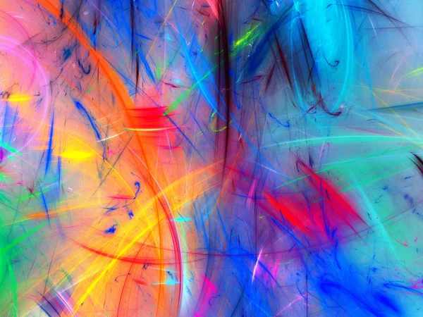 Rainbow abstrakt fraktal bakgrund 3d rendering illustration — Stockfoto