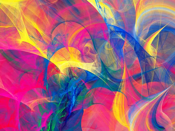 gökkuşağı Soyut Fraktal arka plan 3d render illüstrasyon