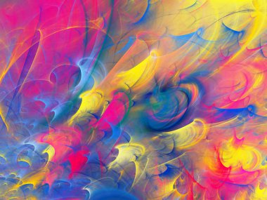 kaotik fraktal arka plan 3d render illüstrasyon soyut