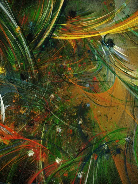 Marrom abstrato fractal fundo 3d renderização ilustração — Fotografia de Stock