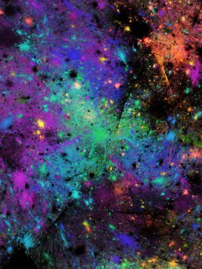 kaotik fraktal arka plan 3d render illüstrasyon soyut