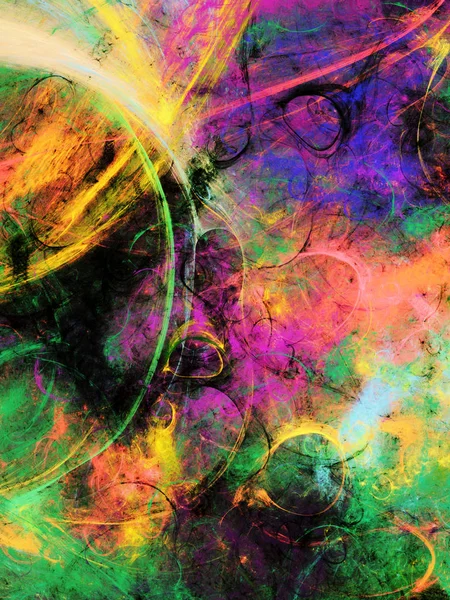 虹抽象的なフラクタル背景 3 d レンダリング図 — ストック写真