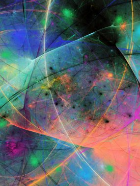 kaotik fraktal arka plan 3d render illüstrasyon soyut