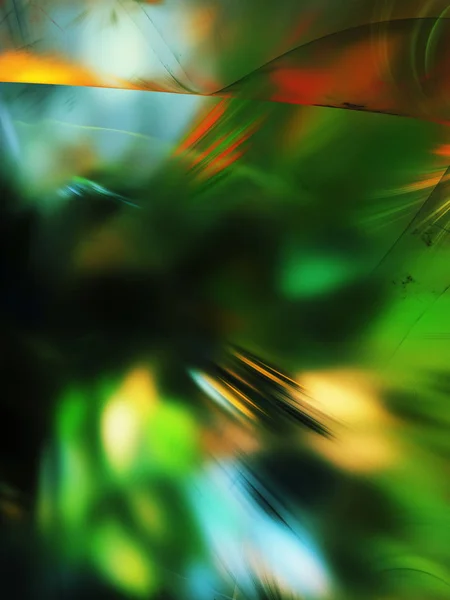 緑の抽象的なフラクタル背景 3 d レンダリング図 — ストック写真
