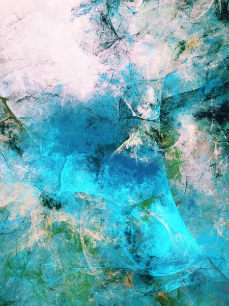 Mavi Soyut Fraktal arka plan 3d render illüstrasyon